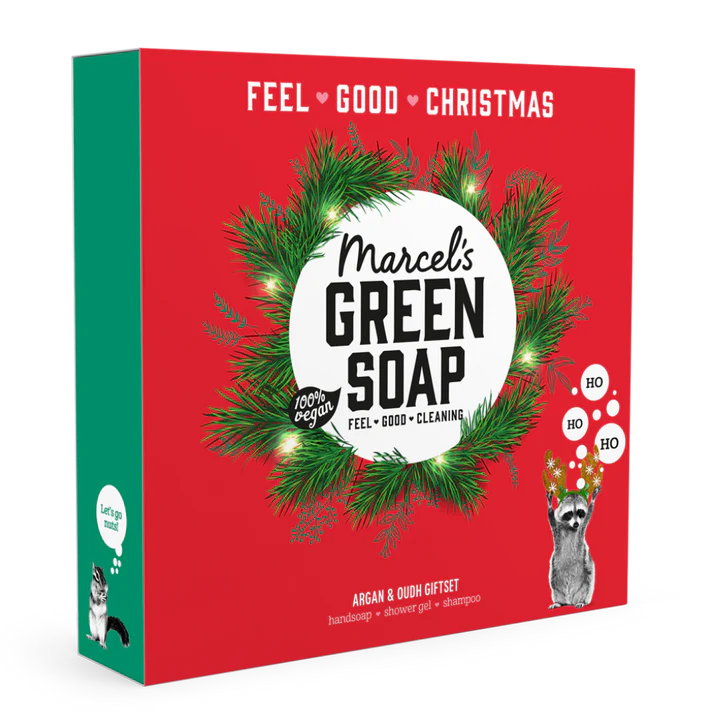 Kalėdinių dovanų rinkinys Argan & Audh Marcel’s Green Soap