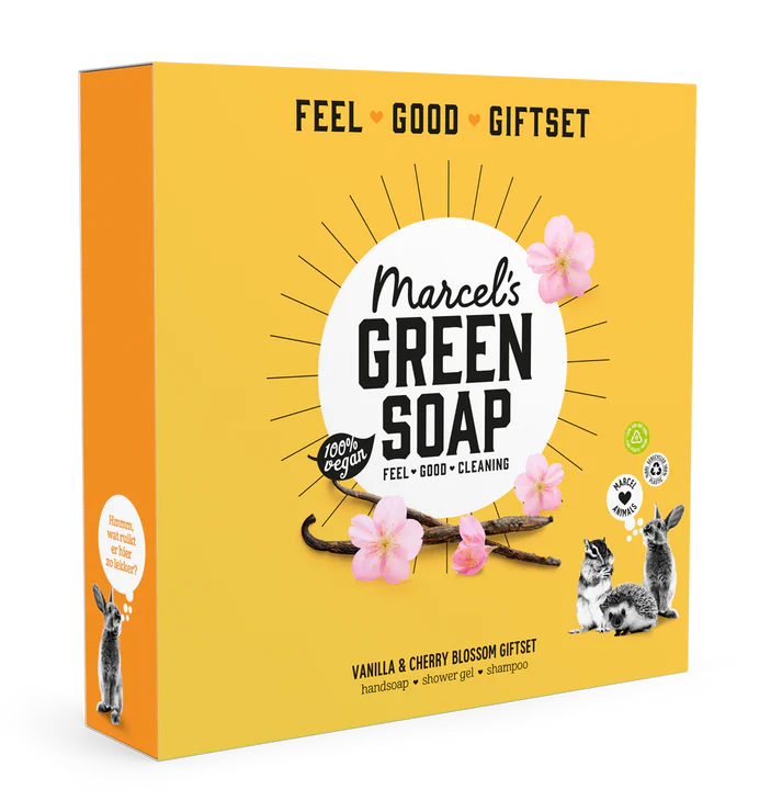 Dovanų rinkinys „Vanilė ir vyšnių žiedai“ Marcel’s Green Soap