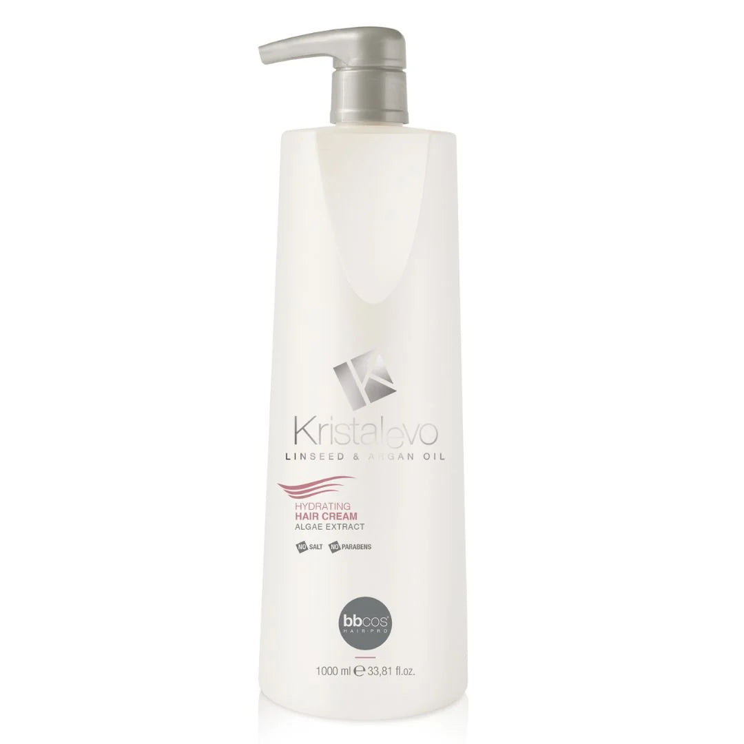 BBcos Kristal Evo Hydrating Hair Cream 1000 ml | Drėkinamasis plaukų kremas