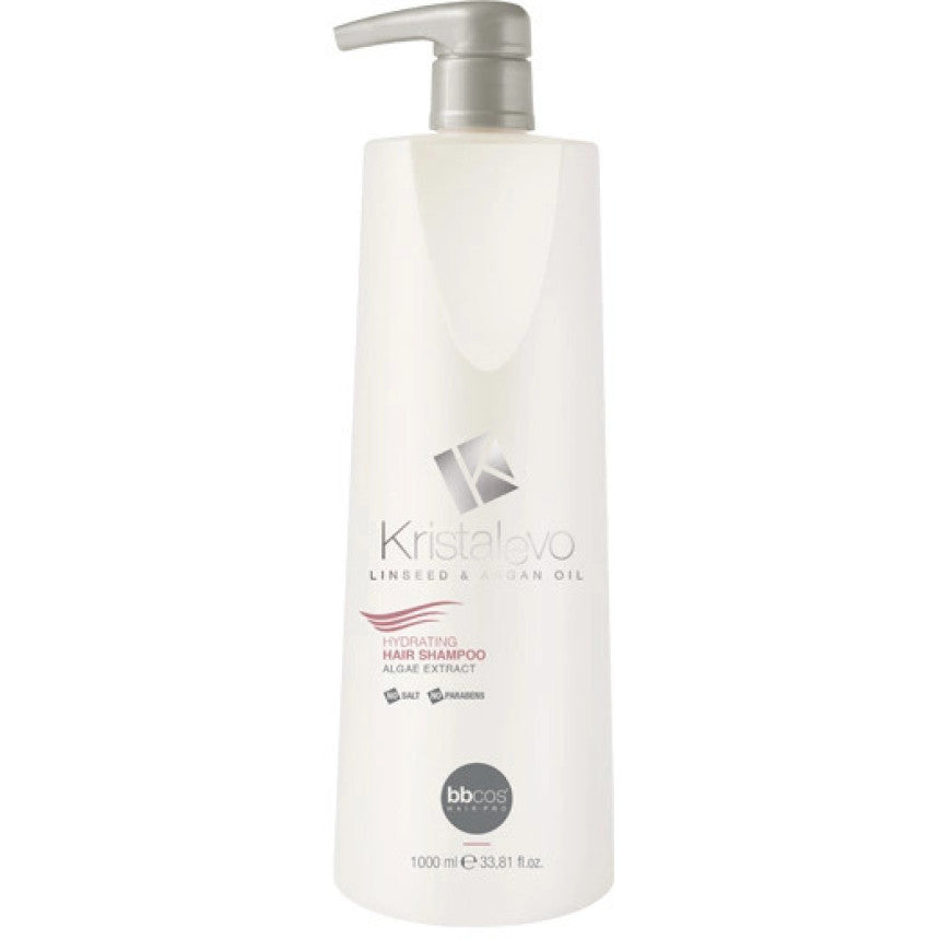 BBcos Kristal Evo Hydrating Shampoo 1000 ml | Drėkinamasis šampūnas sausiems plaukams