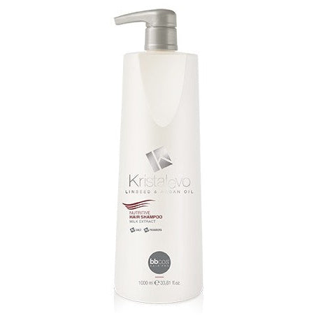 BBcos Kristal Evo Nutritive Shampoo Milk Extract 1000 ml | Maitinamasis šampūnas