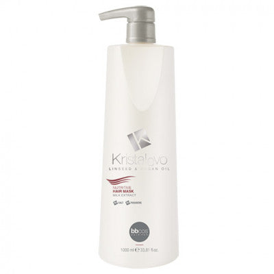 BBcos Kristal Evo Nutritive Hair Mask Milk Extract 1000 ml | Maitinamoji plaukų kaukė