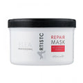 ELEA PROFESSIONAL ARTISTO Repair Mask 490 ml intensyviai maitina, drėkina ir atkuria sausus bei dažytus plaukus, mažina lūžinėjimą, suteikia glotnumo, minkštumo ir žvilgesio.