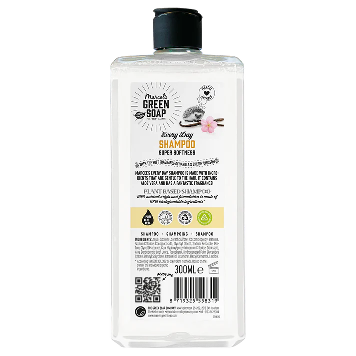 Kasdienis šampūnas „Vanilė ir vyšnių žiedai“ Marcel's Green Soap