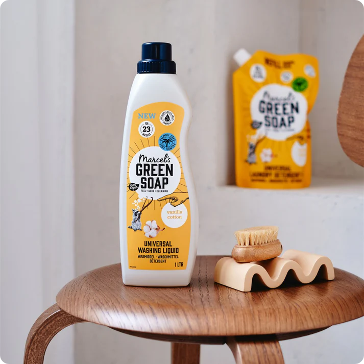 Universalus skalbiklis vanilės ir medvilnės kvapo MARCEL'S GREEN SOAP