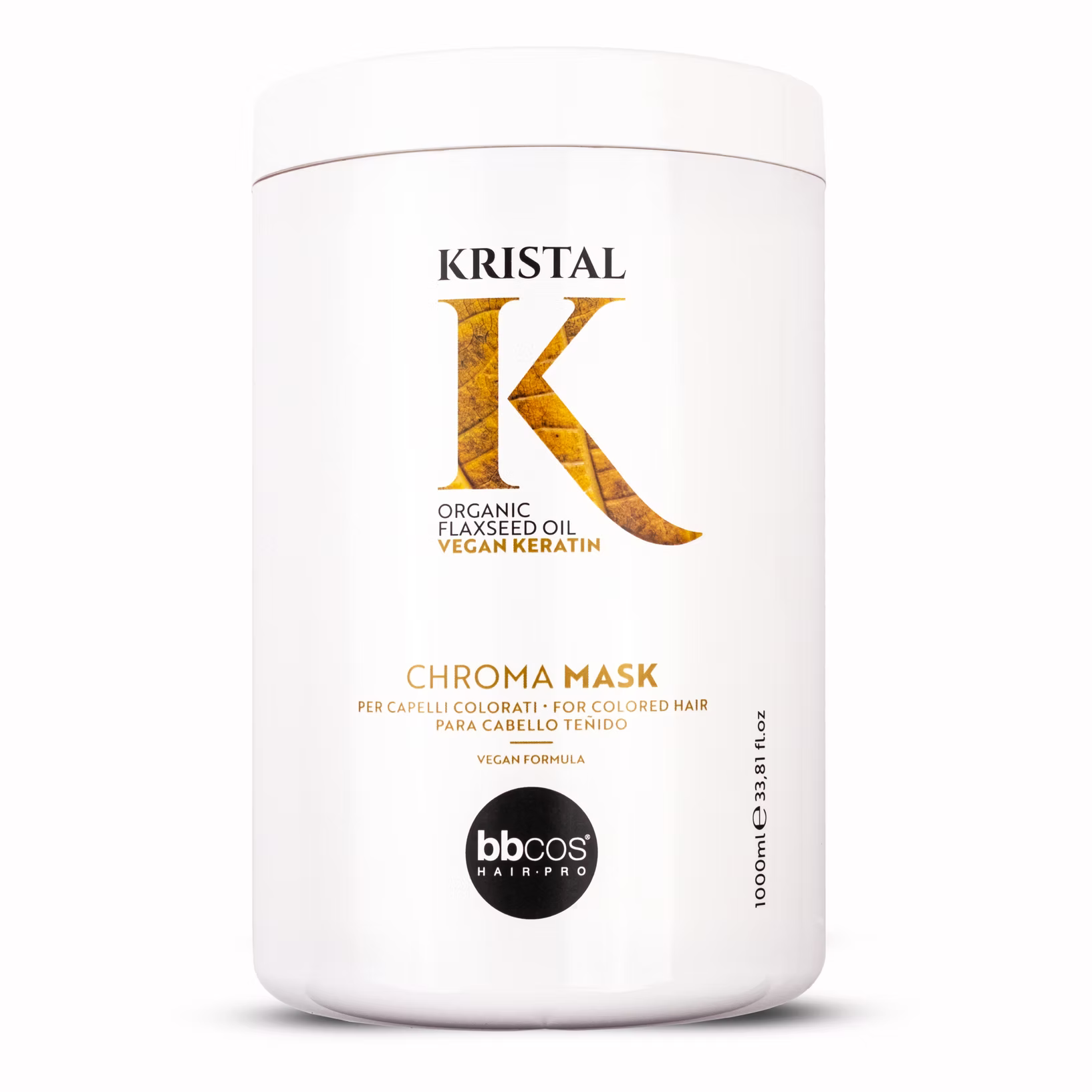 BBCOS CHROMA kaukė dažytiems ir balintiems plaukams su keratinu 1000 ml