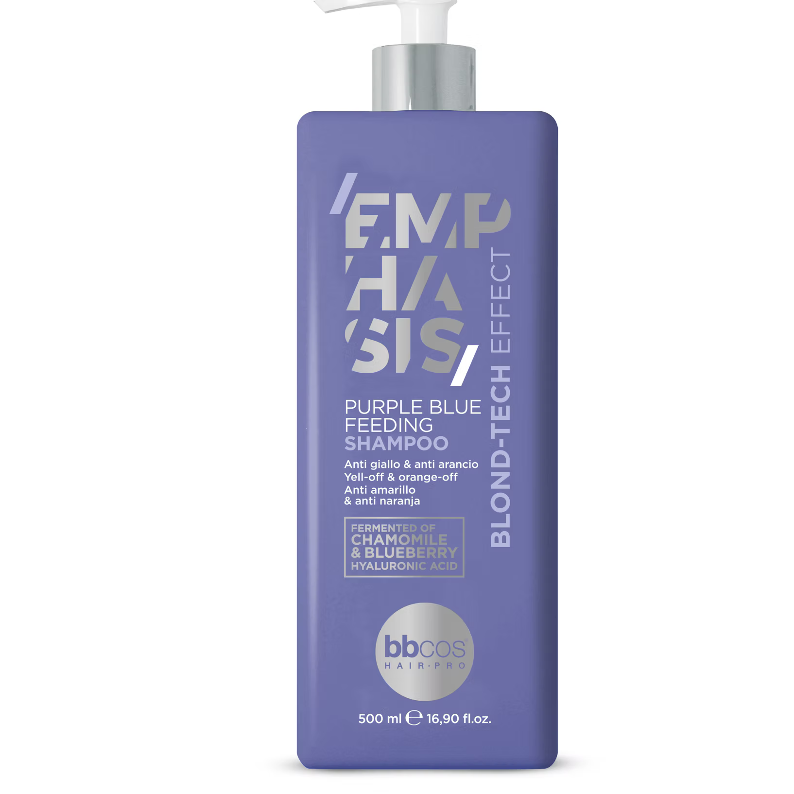 BBCOS EMPHASIS BLOND-TECH FEED sidabrinis maitinamasis šampūnas 500ml