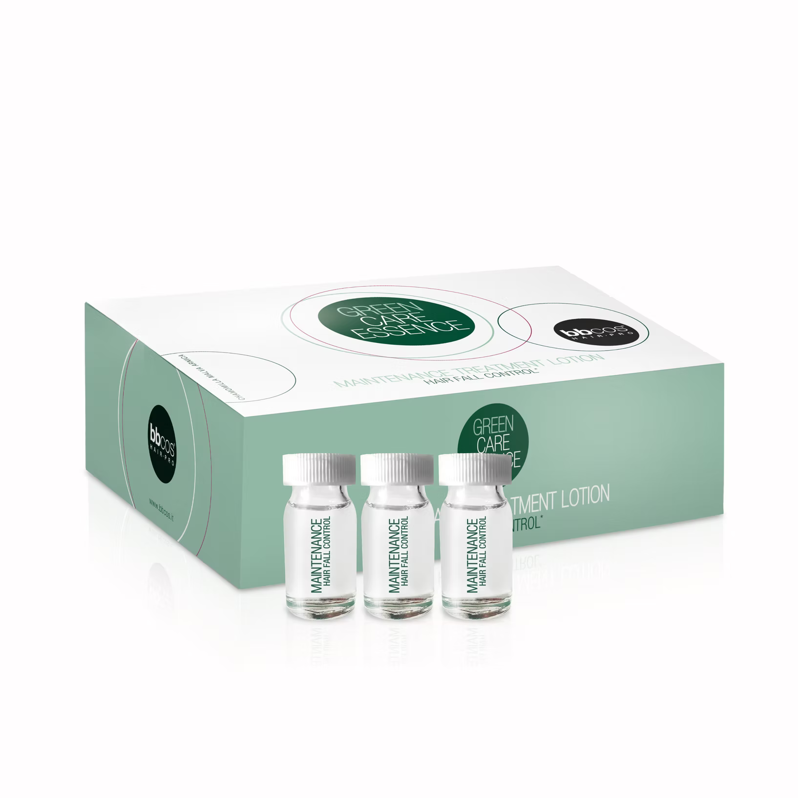 BBCOS GREEN CARE ESSENCE HAIRFALL CONTROL LOTION MAINT. Palaikomasis gydymo losjonas nuo plaukų slinkimo 12x8ml