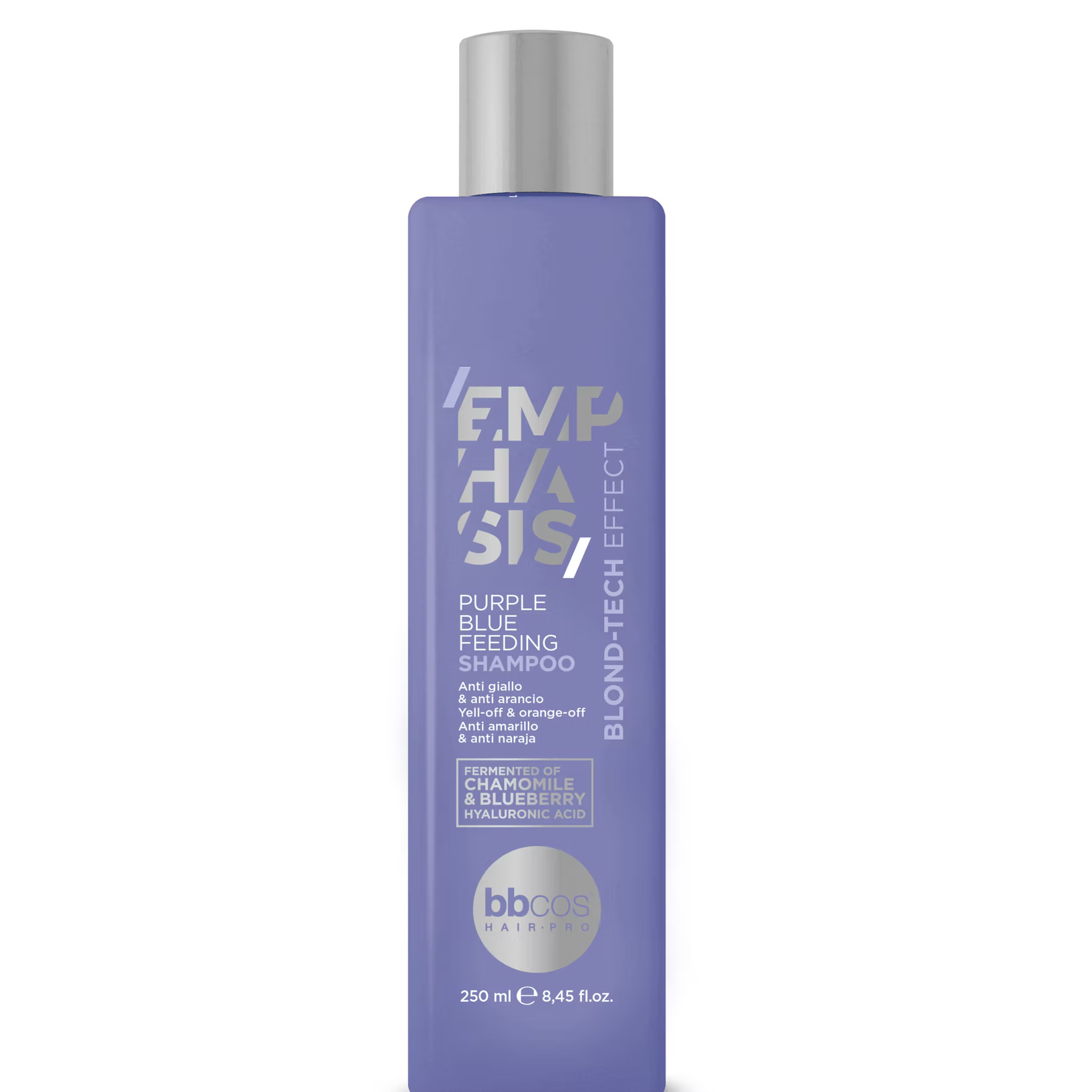 BBCOS EMPHASIS BLOND-TECH FEED. Sidabrinis maitinamasis šampūnas 250 ml